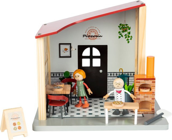 PLAYTIVE Holz Puppenhaus Spielsets Restaurant ab 3 Jahren