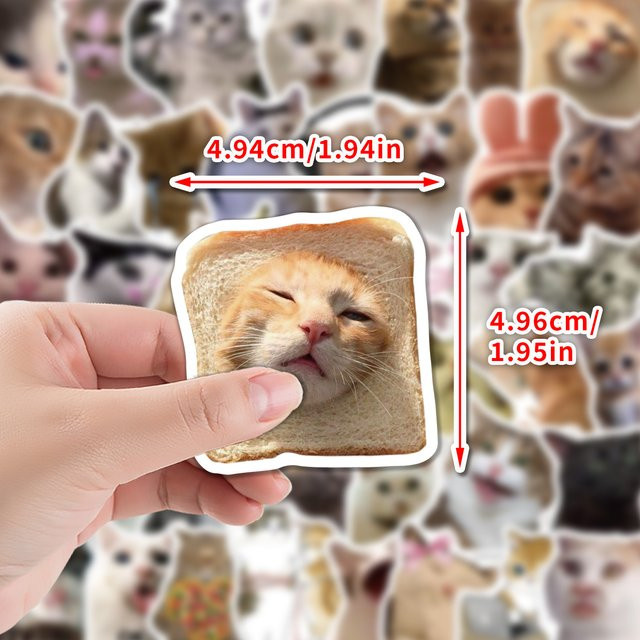 GOGOTU Katzen-Meme-Graffiti-Aufkleber, 50-teiliges Set, multicolour - Bild 1