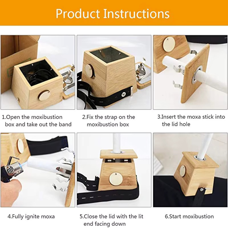 TCMHEALTH Moxibustion Box Bambus Brenner, Unisex - Bild 4