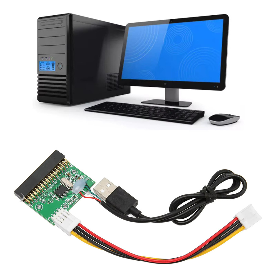 YOUTHINK USB-Adapter für 3,5-Zoll-Diskettenlaufwerke, 34-poliger Anschluss auf USB-A, Schwarz - Bild 2