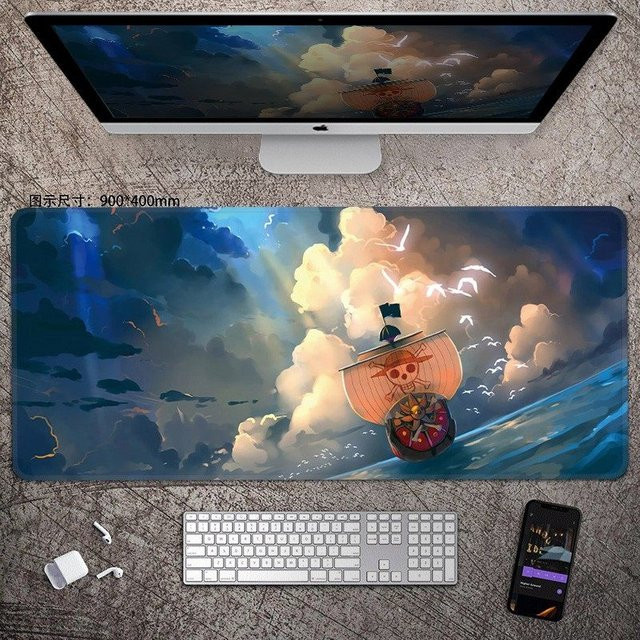 Bandai One Piece Leder-Mauspad mit Luffy und Roronoa Zoro in Multicolour für E-Sport-Gaming und Büro - Bild 1