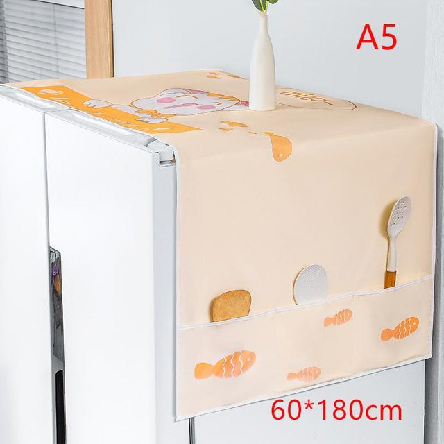 JMG Household Supplies Staubschutz-Abdeckung für Kühlschrank und Waschmaschine aus Stoff in Beige, B/T/H: 130,0 x 54,0 x 1,0 cm - Bild 1