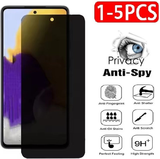 Sichtschutz Panzerglas Anti-Spion aus gehärtetem Glas für vivo y3 y5 y12 y15 y17 y97 y77e z3 z3i v11i y12i v11 sd66 v1813ba in Schwarz - Bild 1