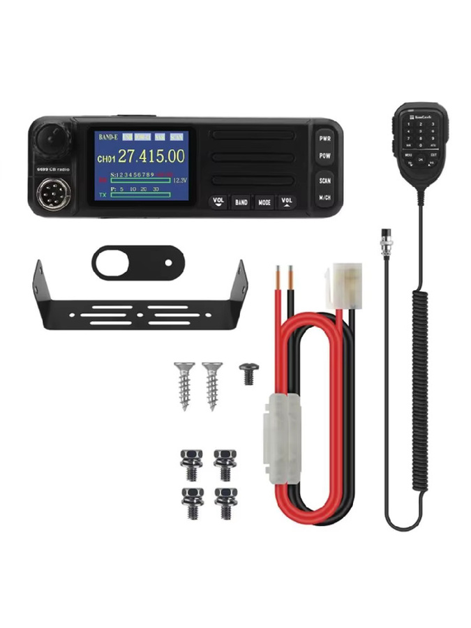 Hamgeek Mobilfunkgerät N82R in Schwarz, Frequenzbereich 1-30 MHz/21-30 MHz, unterstützt FM/AM sowie CW/SSB-Modi, inklusive Mikrofon - Bild 3