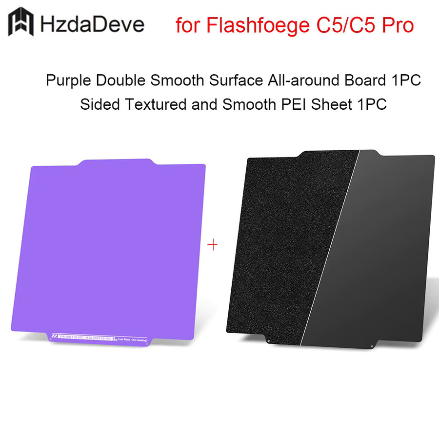 Flashforge Creator 5 und Creator 5 Pro Doppelseitige PEI-Bauplatte mit strukturierter und glatter Oberfläche - Bild 2