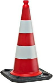 WEMAS TL Leitkegel in Orange, Höhe: 75 cm, Folie RA1, BASt-konform - Bild 1