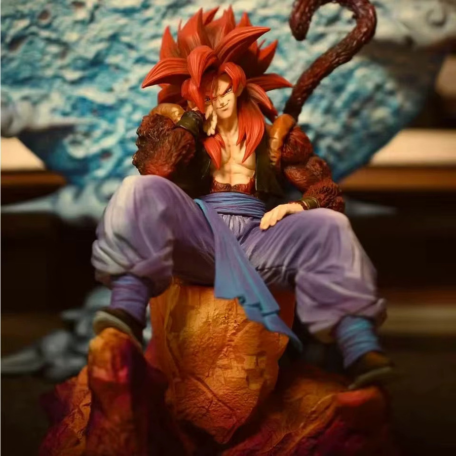 Bandai Dragon Ball Anime Actionfigur Super Saiyajin 4 Gogeta in sitzender Pose, Multicolor - Bild 2