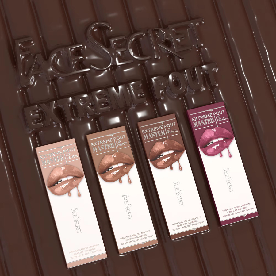 5-teiliges Lipliner-Set matt mit Pinsel - Bild 2
