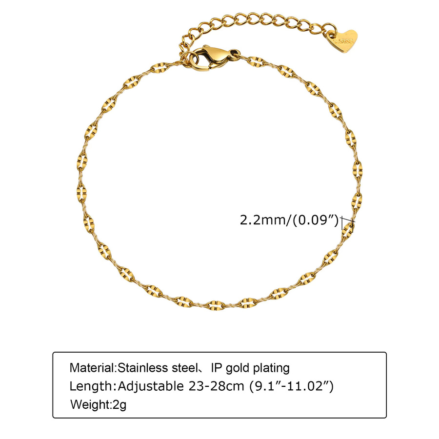 Myfresty Fußkettchen Edelstahl, Gold, Damen, Minimalistisch - Bild 3