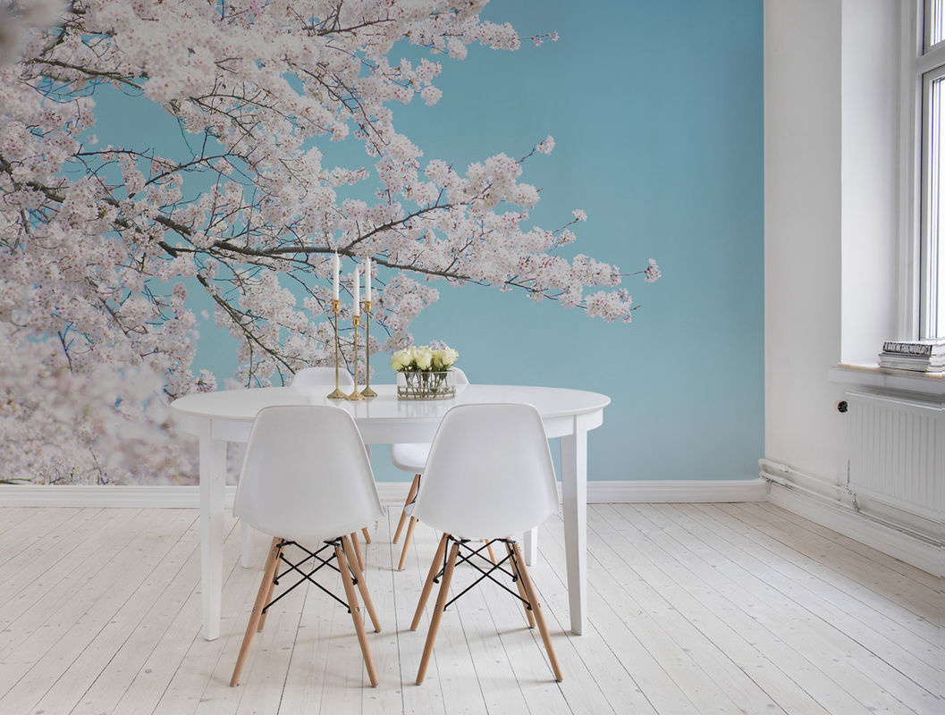 Rebel Walls Mural Cherry Tree Wandtattoo in Pink mit botanischem Naturdesign und floralem Muster im skandinavischen Stil - Bild 3
