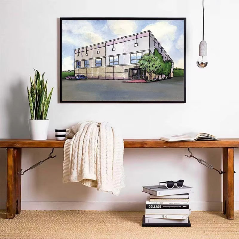 Potdemiel Leinwand Wandkunst Pam Beesly The Office Motiv Aquarell Druck Mehrfarbig - Bild 1