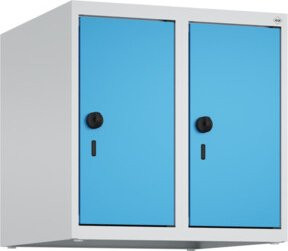 C+P Aufsatzschrank 7035/5012 mit 2 Abteilen und Sicherheits-Drehriegel, B/T/H: 50 x 50 x 50 cm, Stahl, Lichtgrau - Bild 1