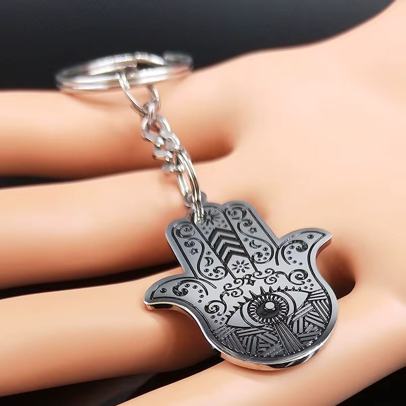 Anhänger Edelstahl, Hamsa Hand, Herren - Bild 3