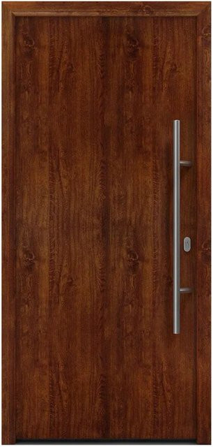 EcoStar Haustür Isopro IP 010 in Dark Oak, Farbe: Braun, B: 110 cm, H: 210 cm, DIN Rechtsausführung - Bild 1