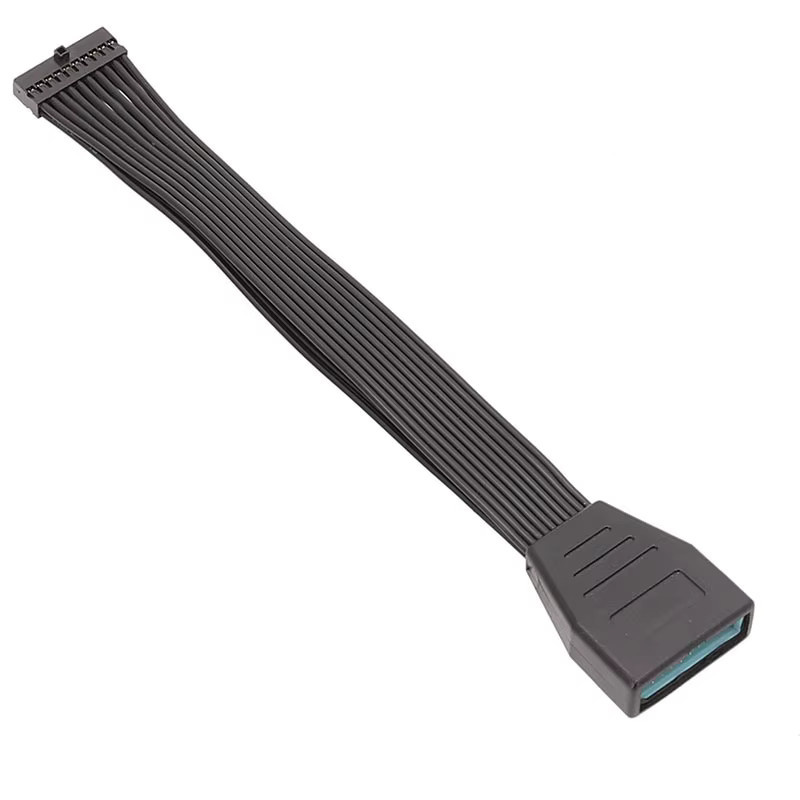 CCA4 Internes USB 3.0 Verlängerungs-Header-Adapterkabel, 19/20-polig, Schwarz, Länge: 15 cm - Bild 2