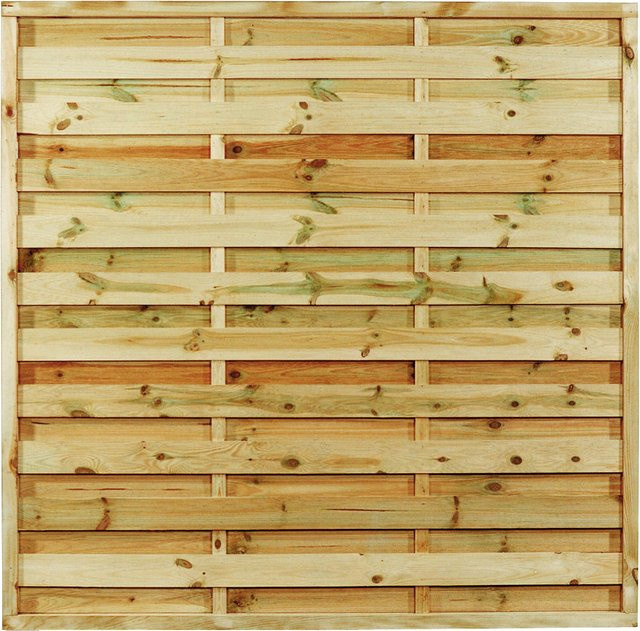 Holzzaun Dichtzaun aus Kiefer, Höhe: 180 cm, Breite: 180 cm - Bild 1