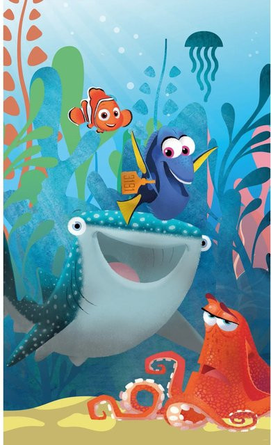 Komar Fototapete Vlies Finding Dory Aquarell Multicolor B: 150 cm, H: 250 cm - Bild 1
