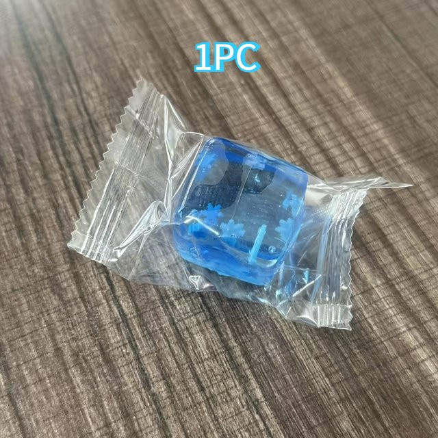 Blaue Eiswürfel Squishy Spielzeug, Schneeflocken-Design, Transparent, 1/3/5 Stück - Bild 1