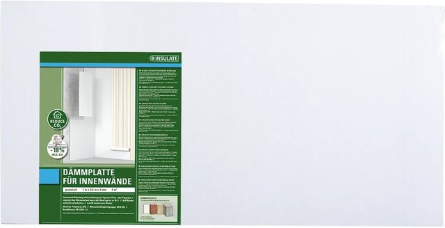 Climapor Dämmplatte grundiert in Weiß, Stärke: 4 mm, Fläche: 0,5 x 1 m - Bild 1