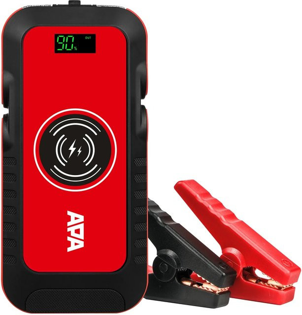 APA Mobile Autostarthilfe Lithium Powerpack 16.000mAh in Rot und Schwarz mit 600A Starthilfestrom und USB-C Anschluss - Bild 6