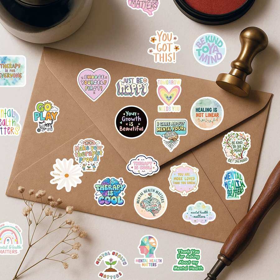 56 oder 112 Stück bunte Sticker Set für Laptop, Koffer und Briefpapier in hellen Farben - Bild 2