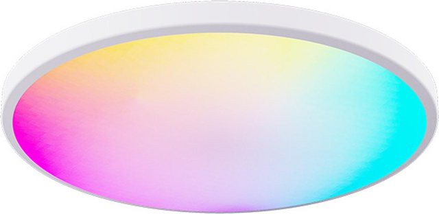 TOMTOP JMS RGBCW LED Deckenleuchte in Weiß, runde intelligente Deckenlampe mit App- und Bluetooth-Steuerung, Dimmfunktion und Sprachsteuerung für Schlafzimmer - Bild 1