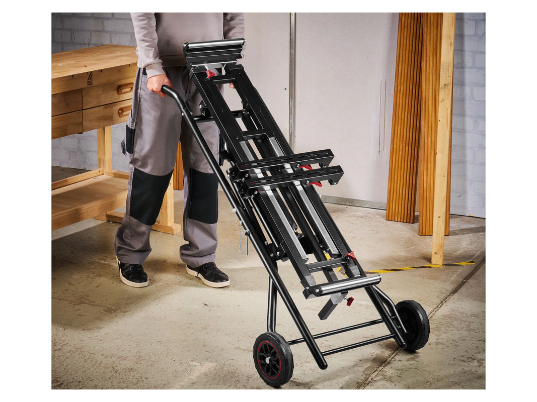 PARSIDE PERFORMANCE Portabler Arbeitstisch PPUG 1600 A1 in Schwarz, klappbar und höhenverstellbar mit Maschinenhalter - Bild 2
