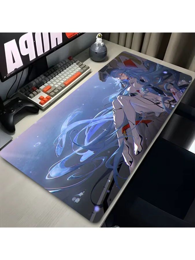 Bandai Kawaii Anime Girl Ayanami Rei Mauspad XXL Gaming-Mausmatte in Multicolour - Bild 2