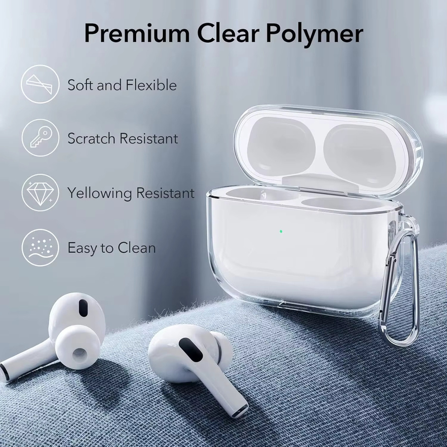 Transparente TPU Kopfhörerhülle für AirPods 4, 3 und Pro 2 mit USB-C Anschluss - Bild 2