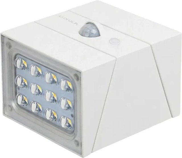 LUXULA Solar Wandleuchte mit Bewegungsmelder und einstellbarem Lichtweiß, 300lm, Weiß - Bild 1