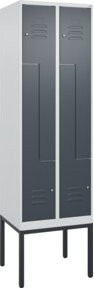 C+P Z-Spind Classic PLUS Garderobenschrank mit 4 Fächern und Zylinderschloss, Stahlkonstruktion, H x B x T: 212 x 60 x 50 cm - Bild 1