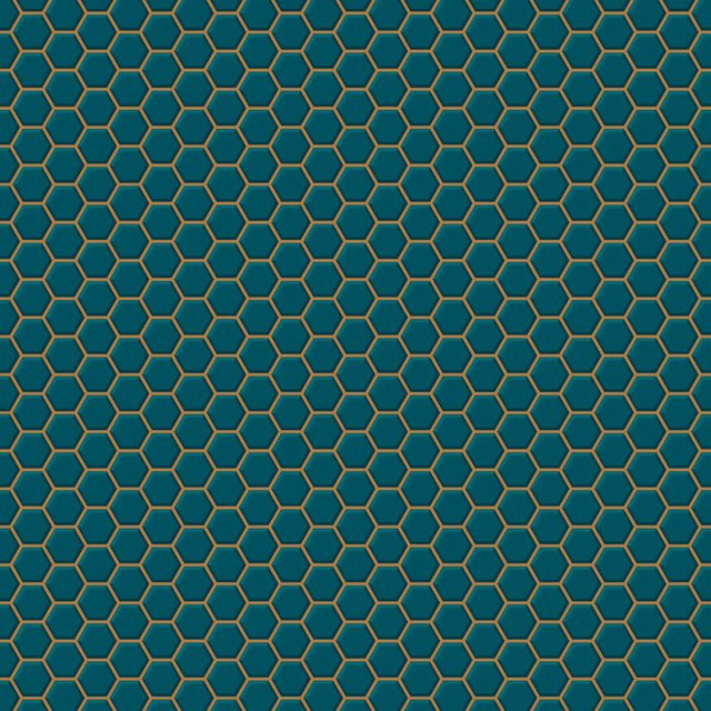 Contour Vliestapete Hegagon Lattice in Petrol mit geometrischem Muster, Breite: 0,52 m, Länge: 10,05 m - Bild 1