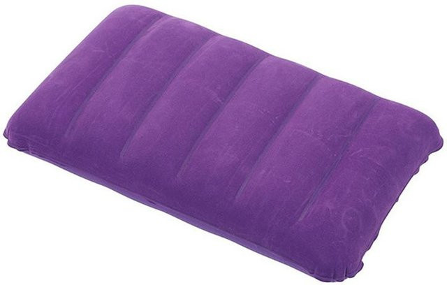 Tragbares und faltbares aufblasbares Luftkissen für Outdoor-Reisen, rechteckig, Farbe: Lila, Breite: 47 cm, Tiefe: 30 cm - Bild 1