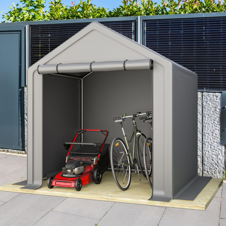 Adventure Hub Fahrradgarage mit Rolltor in Dunkelgrau, B/T/H: 190 x 170 x 200 cm - Bild 2