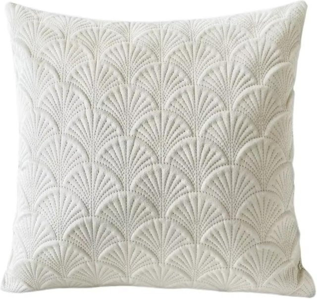 Dekorativer Samt Kissenbezug von JMG Clothing in Beige oder Grau, B/T: 45 x 45 cm - Bild 1