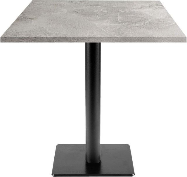 RestooTab Tisch Milan T quadratisch in Hellgrau mit Stein-Dekor, B/T/H: 70 x 70 x 75 cm - Bild 1