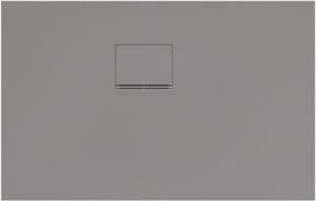 Villeroy & Boch Duschwanne Squaro Infinity Mineralguss Eck-Einbau links gegen Wand, Grau, B/T/H: 110 x 70 x 4 cm - Bild 1