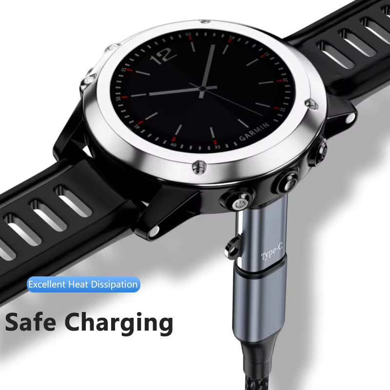 Garmin USB-C Ladeadapter Anschluss für Forerunner, Instinct und Fenix Modelle in Schwarz - Bild 3