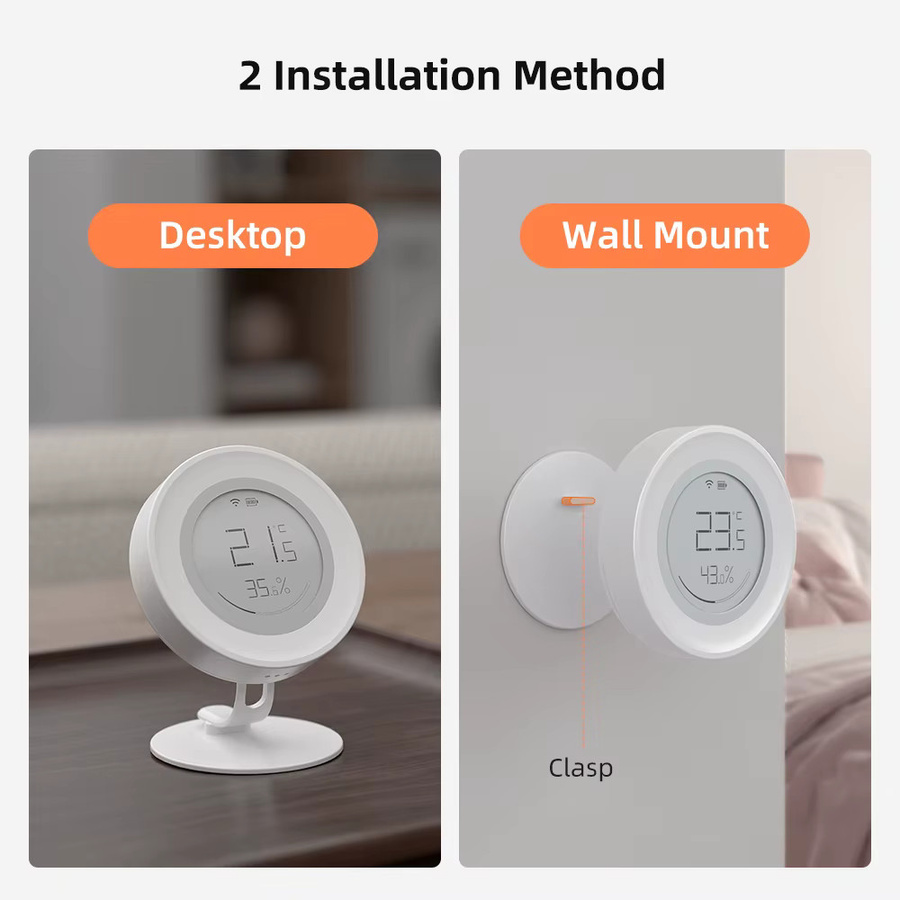 AVATTO Tuya ZigBee Temperatur- und Feuchtigkeitssensor mit E-Ink-Bildschirm in Weiß für Smart Home Automatisierung via App, Alexa und Google Home - Bild 3