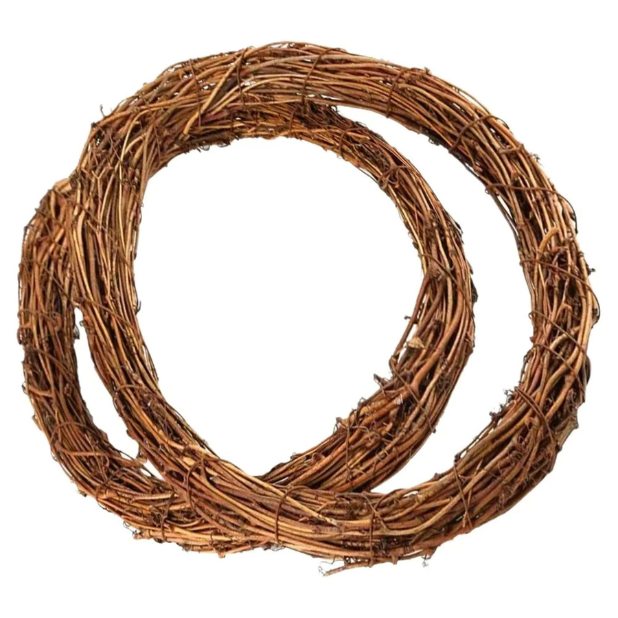 ZQCY Künstlicher Kranz mit Blumen und Blättern in Braun für Hochzeit, Weihnachten und Garten als Hänge-Ornament - Bild 5