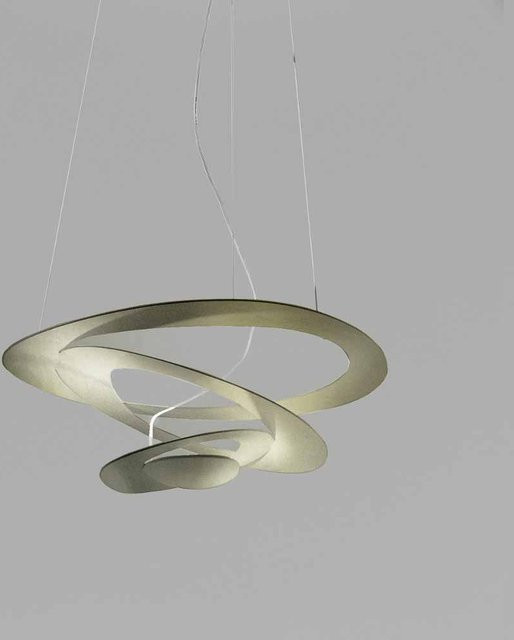 Artemide Pirce Micro Sospensione LED-Pendelleuchte in Gold/Messing mit warmweißem Licht (3000K) und PUSH-Dimmfunktion - Bild 1
