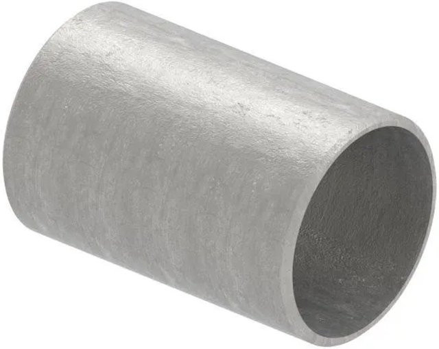 FeNau Rohrverbinder aus V2A Edelstahl in Silber für Rohr 48,3 x 2,5 mm, Länge: 65 mm, ohne Mittelsteg - Bild 1