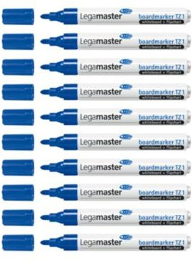 Legamaster Boardmarker TZ1 für Whiteboards und Flipcharts, Blau, 10 Stück - Bild 1