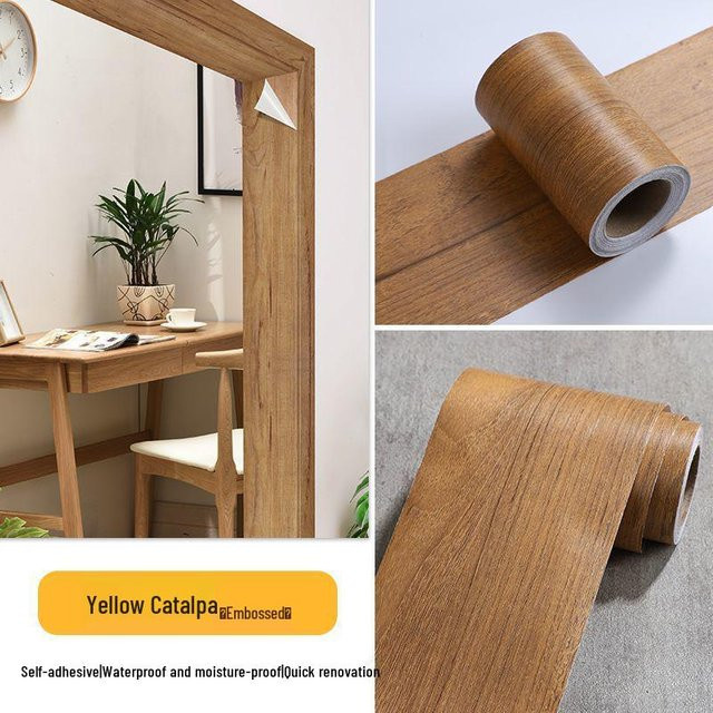 Selbstklebende Zierleiste mit Holzmaserung von Chocolate Home in Braun, Breite: 10 cm, Länge: 5 m - Bild 1