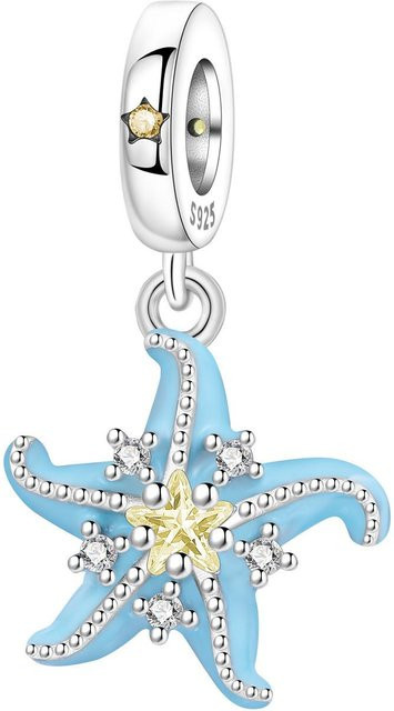 Panpoki Anhänger Seestern, Kupfer, Perle, Zirkonia, Weiß, Unisex - Bild 1