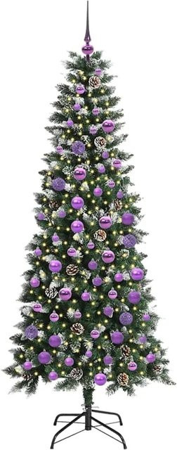 vidaXL Künstlicher Weihnachtsbaum in Grün mit 300 warmweißen LEDs, H x B x T: 180 x 76 x 76 cm - Bild 1