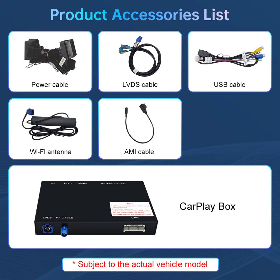 Road Top Wireless Carplay Decoder Interface für Audi C6 A6 4f und Q7 4L mit MMI 3G, AirPlay und Mirror Link, Schwarz - Bild 4