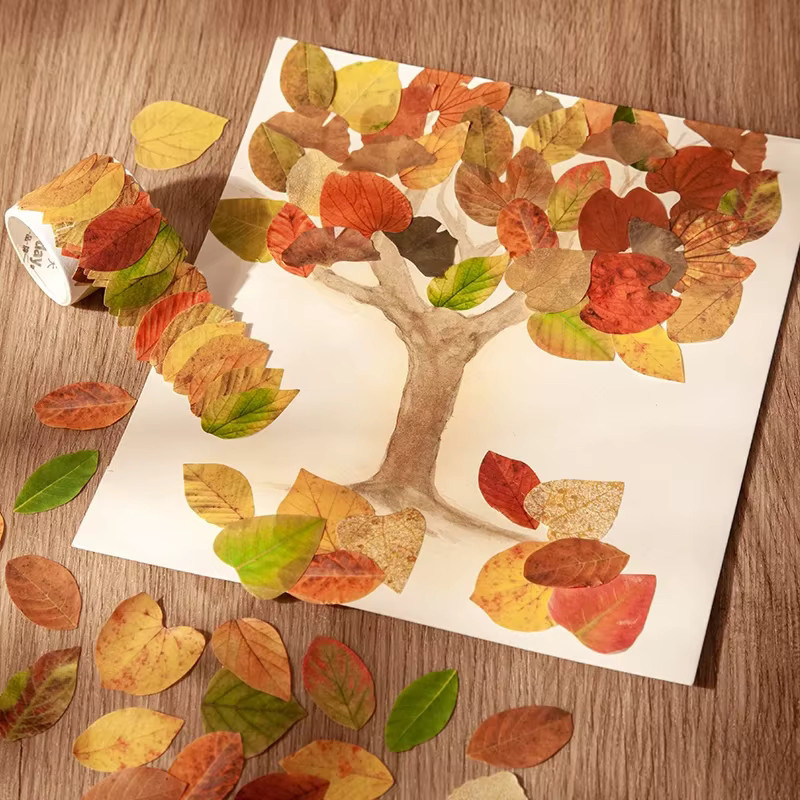 Journamm Washi Papier Aufkleber Set für Scrapbooking und DIY Collagen, 50 Stück, Mehrfarbig - Bild 3