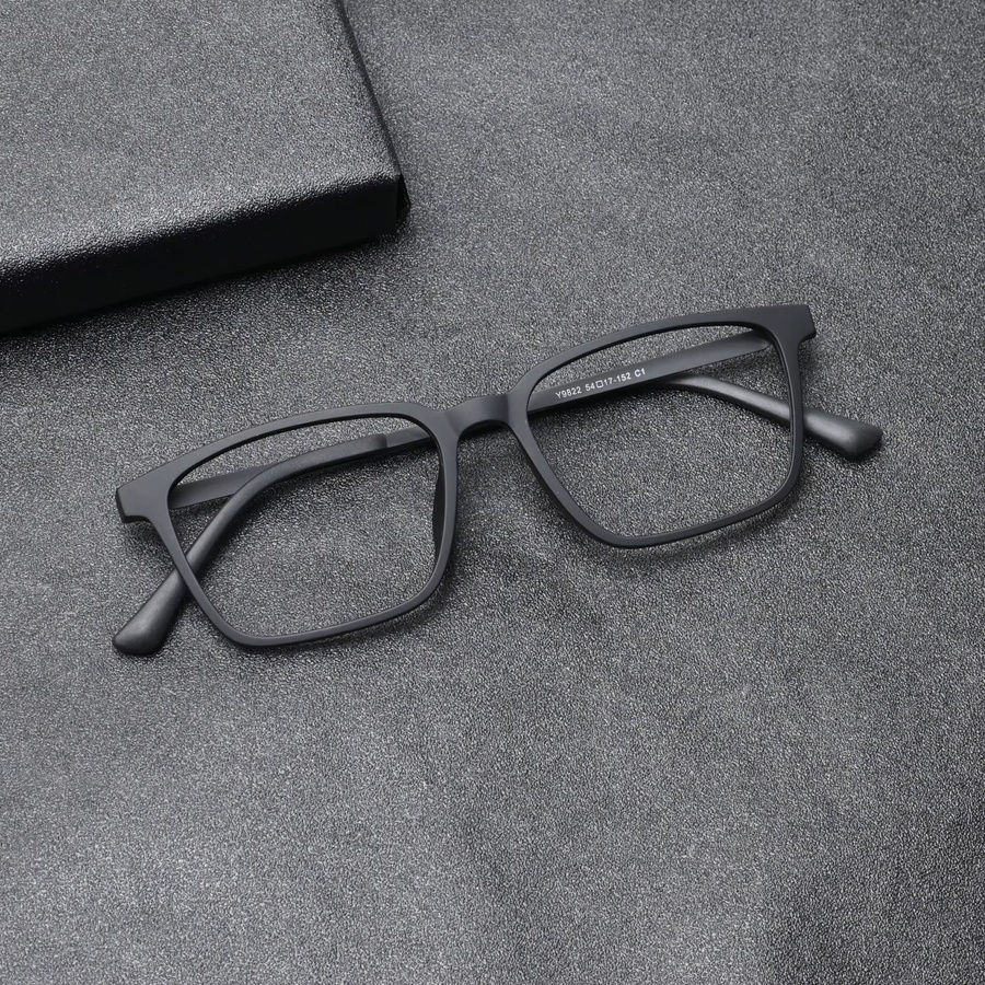 LOERHUNAR Lesebrille, quadratisch, Titan, Vollrand, Schwarz, Herren, Blaulichtfilter - Bild 2