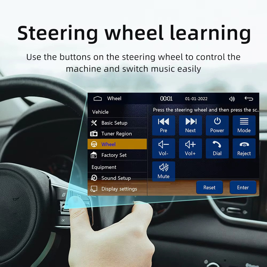 MEKEDE & NAVIFLY 1 Din Wireless CarPlay Autoradio mit 4,1 Zoll HD Touchscreen, Bluetooth, FM Stereo und MP5 Multimedia Player in Schwarz - Bild 3